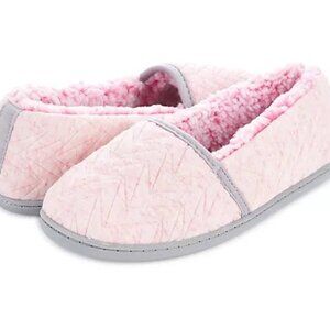 FLOOPI Women’s Chloe Closed-Back Quilted Slipper Pink Large 9-10 NWT